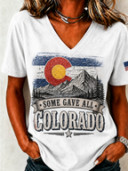 Women'S Colorado Strong: Rising From The Ashesn Printed T-Shirt  V-Neck T-Shirt