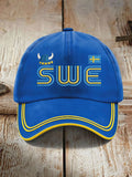 Unisex Sweden Football Lover Print Hat