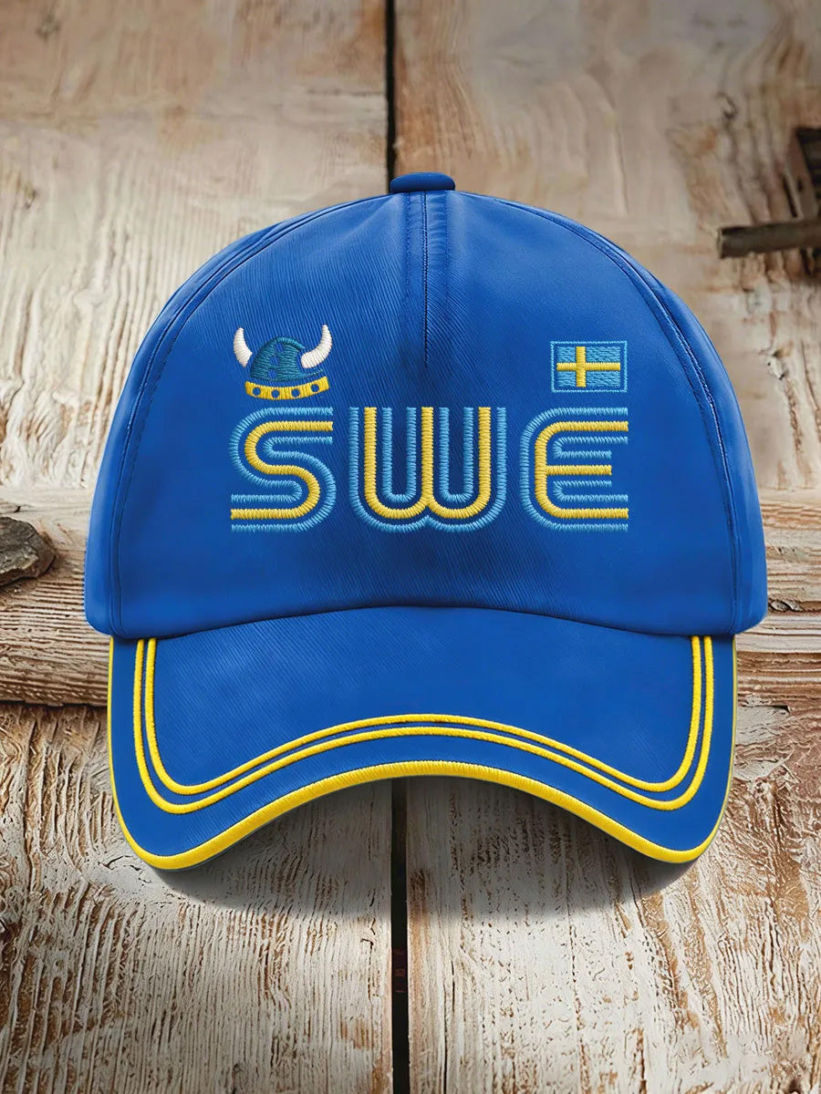 Unisex Sweden Football Lover Print Hat