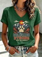 Women'S Colorado Strong Faith Casual T-Shirt