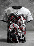 Men'S Western Faith Print Short Sleeve T-Shirt