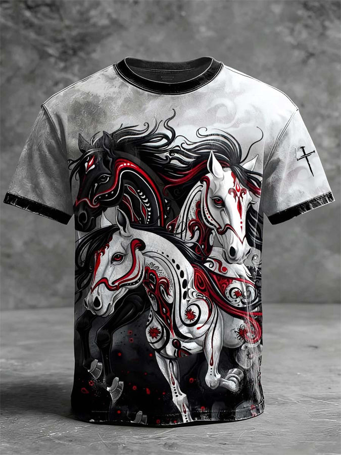 Men'S Western Faith Print Short Sleeve T-Shirt