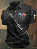 Men'S Retro American Patriots Independence Day 250Th Anniversary Polo Neck Short Sleeve