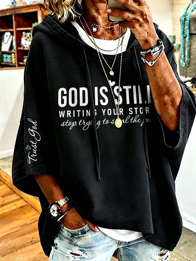 Women'S God is Still Writing Your Story Printed Hoodie