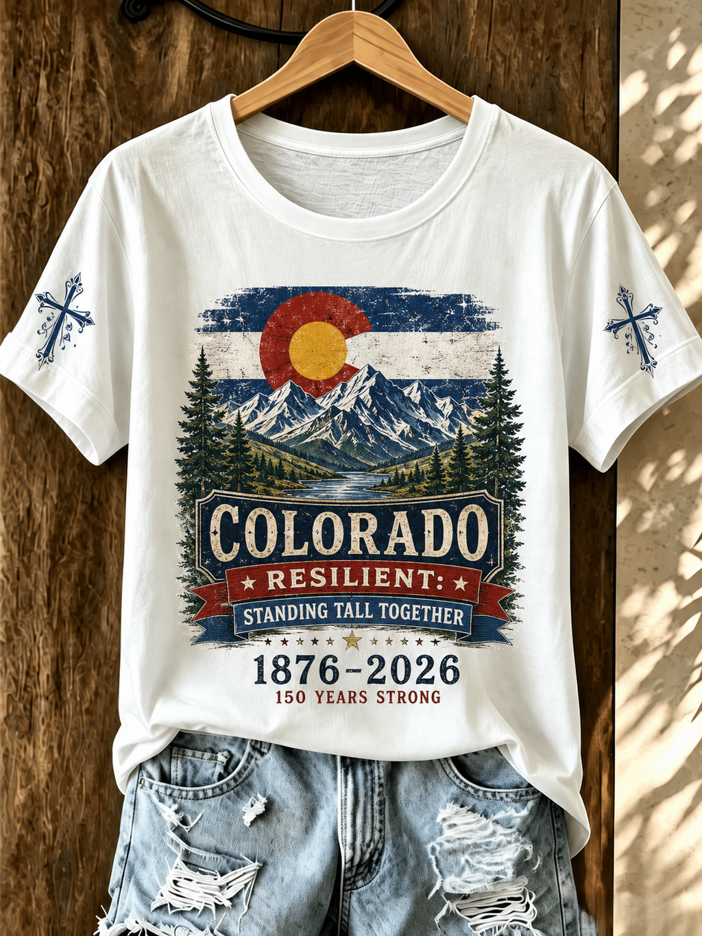 Women'S COLORADO RESILIENT: STANDING TALL TOGETHER Printed T-Shirt
