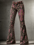 Women's Faith Leopard Printed Casual Jeans