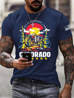 Men'S Colorado Strong Print Short Sleeve T-Shirt