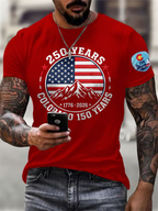 Men'S Retro Colorado 150 Years USA 250 Print T-Shirt