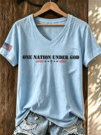 Women's “ONE NATION UNDER GOD” Printed T-shirt