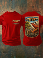 Men'S Retro Cottonwood Fire Fishlake National Forest, Beaver, Utah 2026 Print T-Shirt