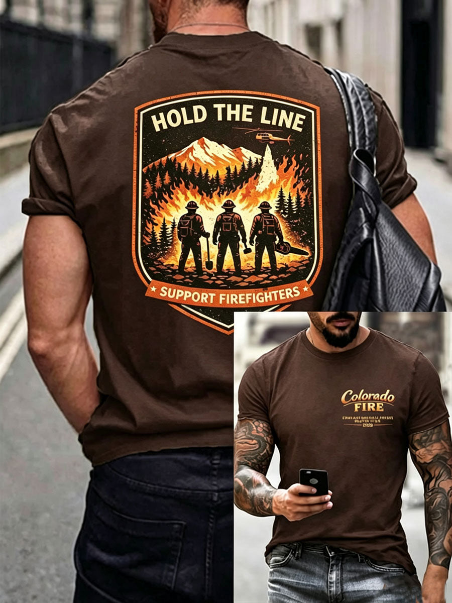 Men's Forest Fire Print T-Shirt