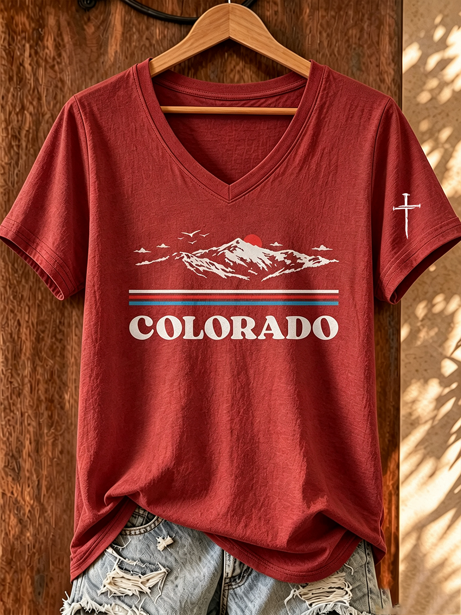 Women'S Casual Colorado Strong T-Shirt