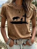 Retro Faith Cross T-Shirt