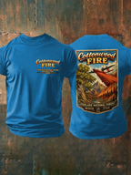 Men'S Retro Cottonwood Fire Fishlake National Forest, Beaver, Utah 2026 Print T-Shirt