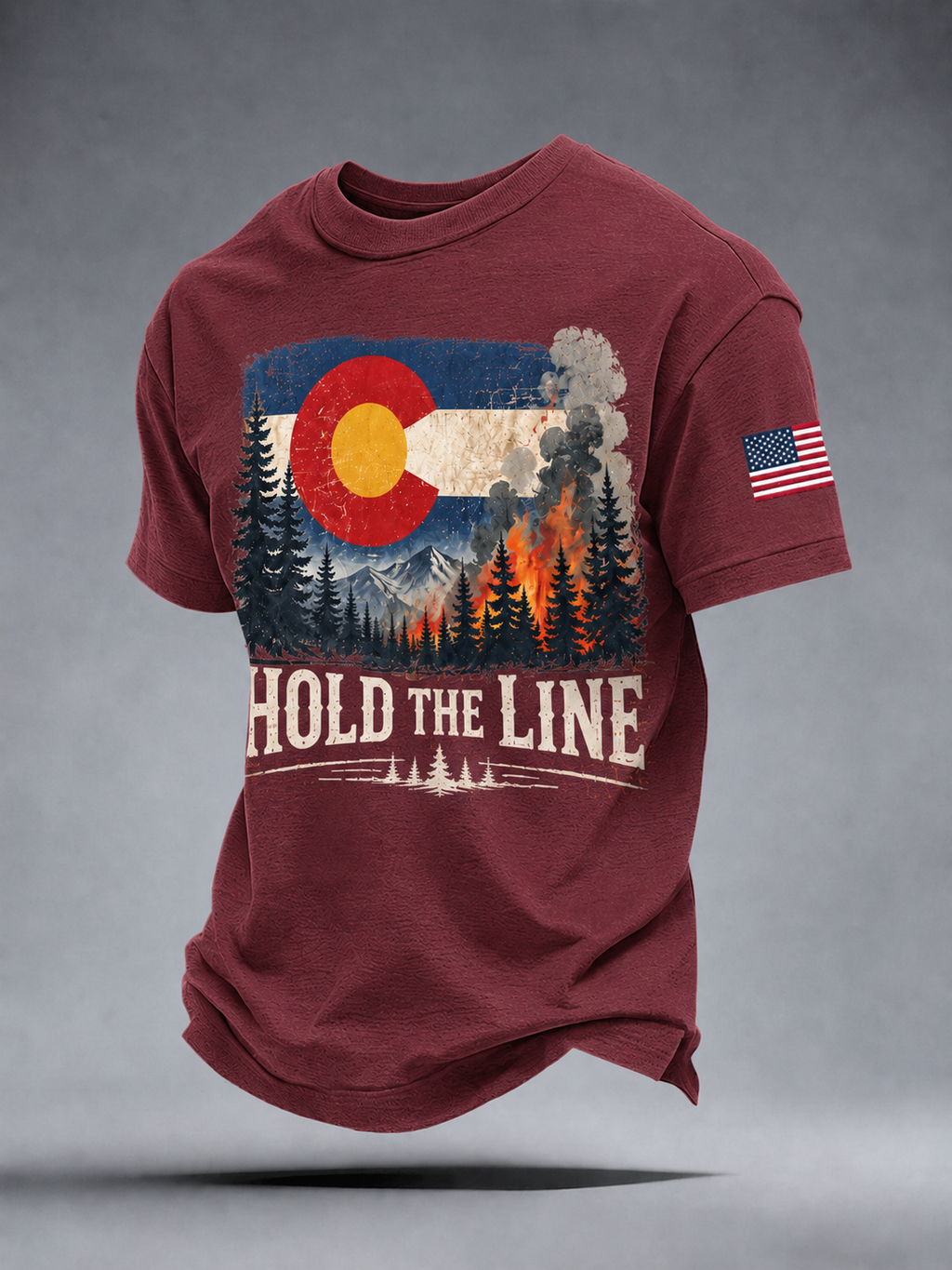 Men'S Colorado Strong: Rising From The Ashesn Printed T-Shirt