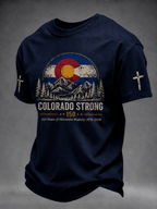 Men'S COLORADO STRONG Print Short Sleeve T-Shirt