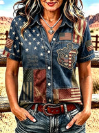 Ladies' 250th Anniversary Western Breeze Upward Short sleeved Shirt