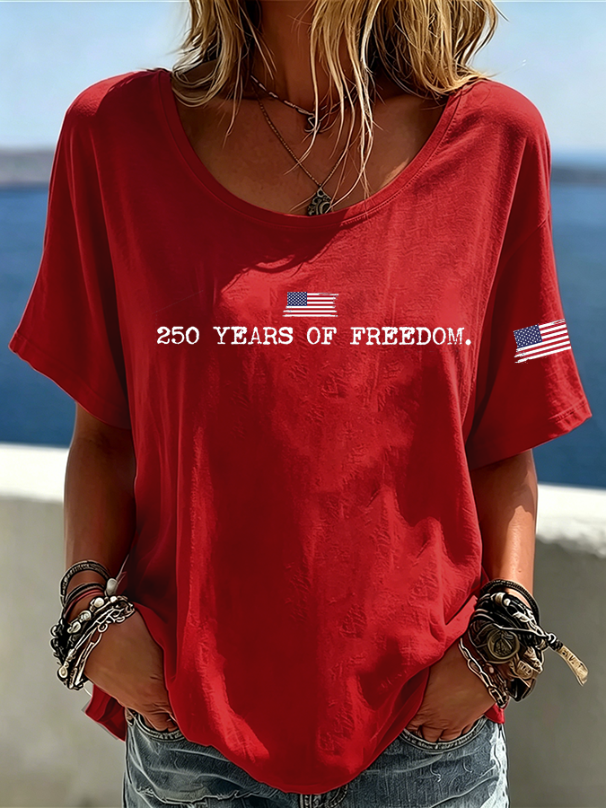 Women's 250 Years of Freedom Crew Neck T-Shirt
